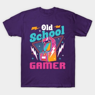 Old School Gamer - Game Lover Arcade Game Gaming Console T-Shirt